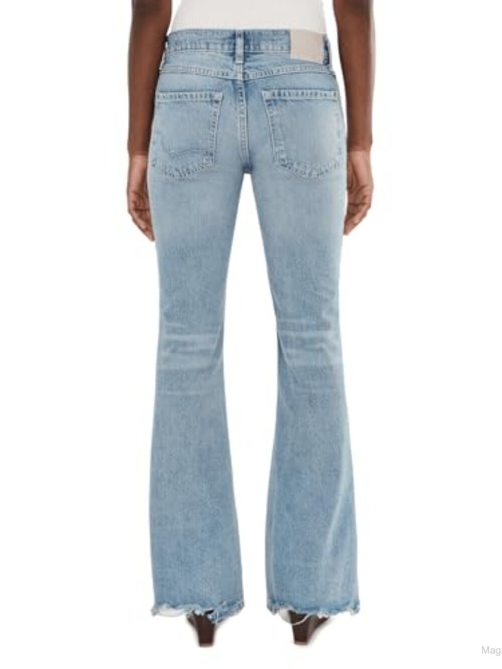 We The Free West Coast Relaxed Flare Jeans 100% Cotton Mid Rise - Picture 3 of 4